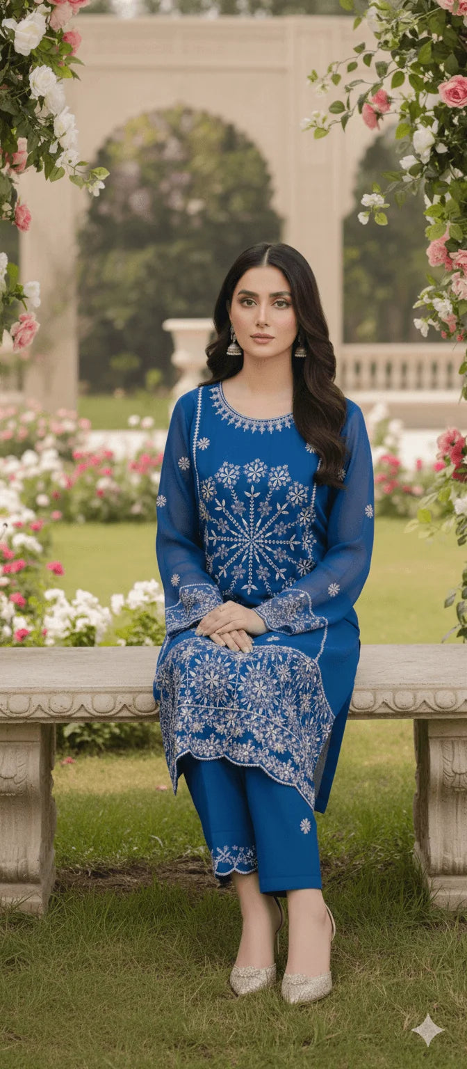 Azure Bloom 2-Piece Suit
