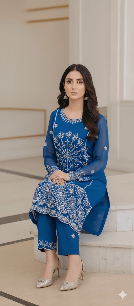 Azure Bloom 2-Piece Suit