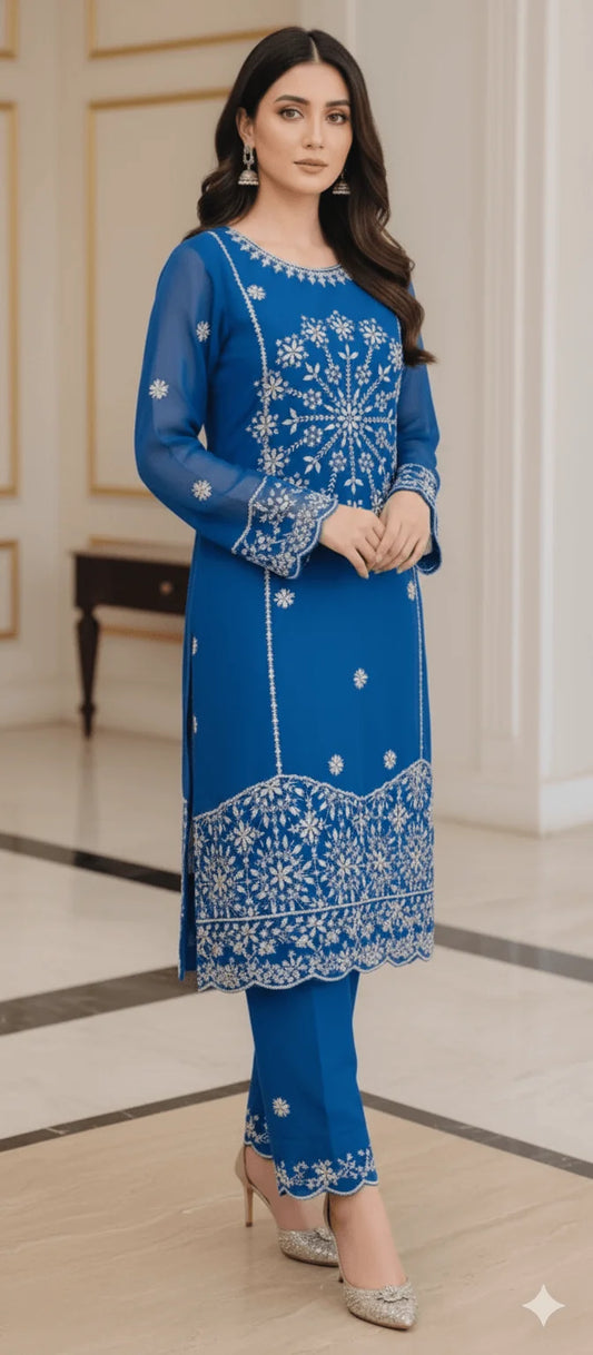 Azure Bloom 2-Piece Suit